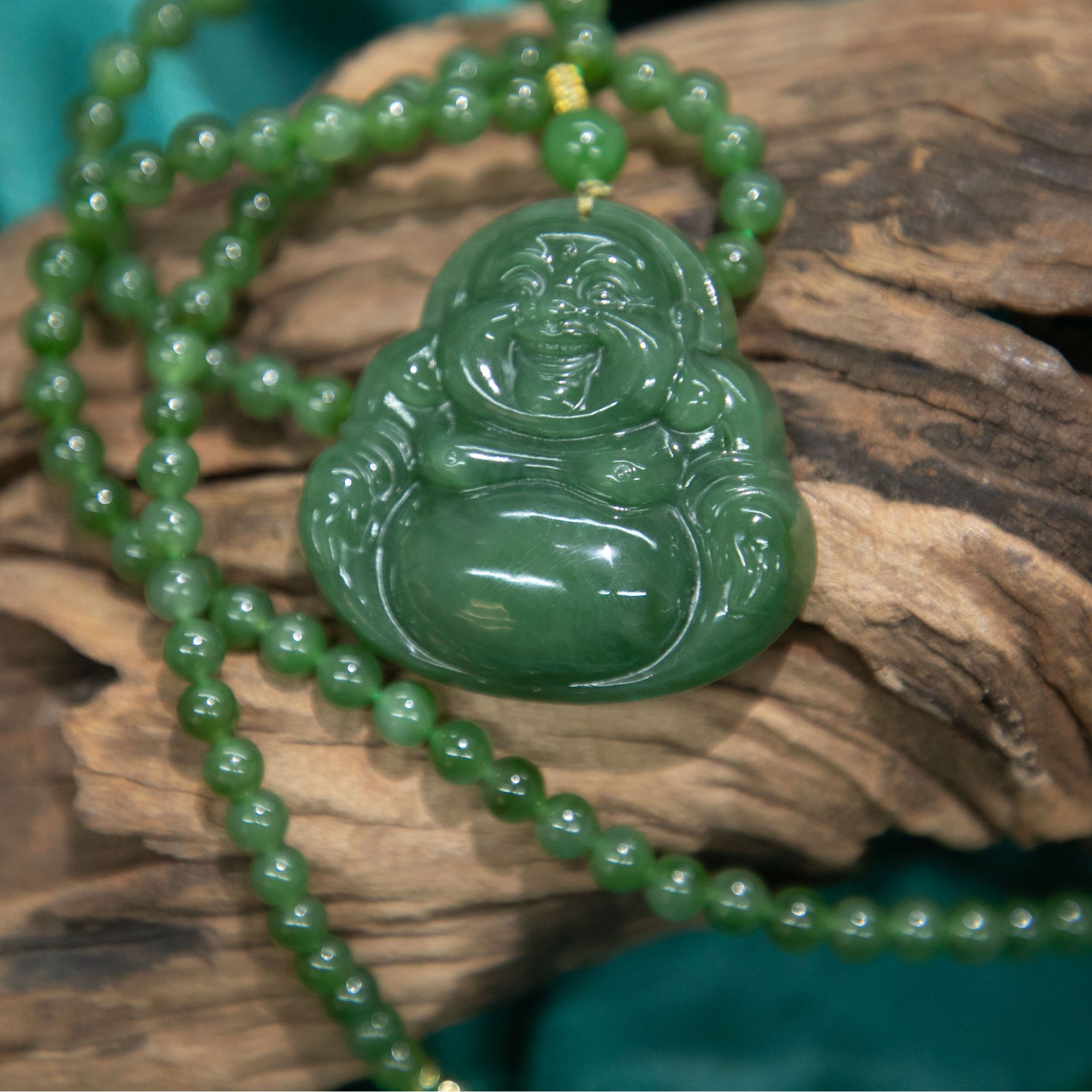 「雯姐严选」和田玉碧玉佛公珠链(多样发一)