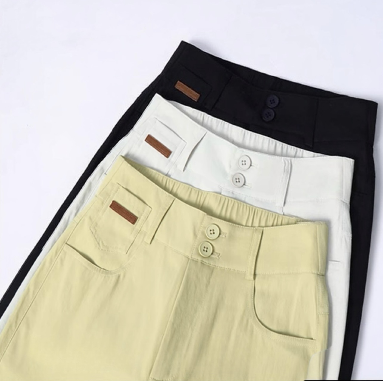 【运费险+现货】夏季新品钛金 棉天丝高腰显瘦百搭窄版直筒裤1786