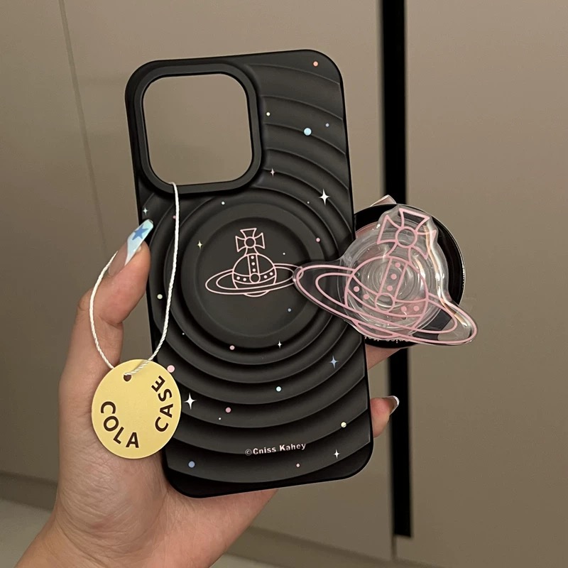 简约个性星球磁吸支架适用苹果16promax手机壳iPhone15女新款14壳