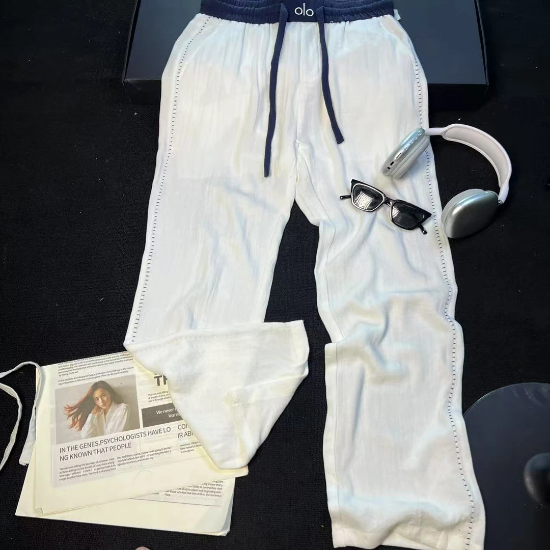 2025年春夏季新款长裤男款拼接百搭透气薄款潮流休闲裤裤子直筒裤