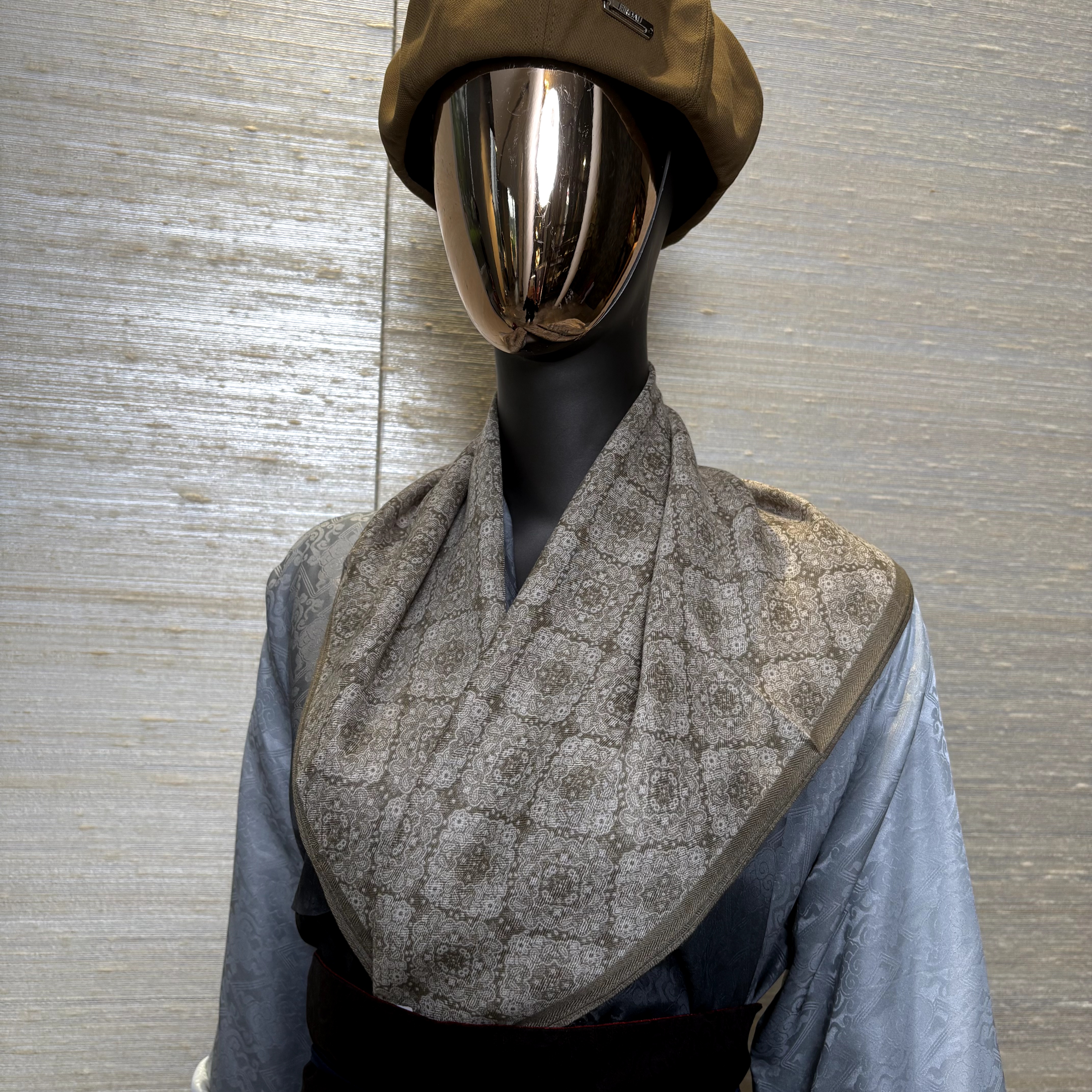 老钱系列复古印花丝巾中国风复古