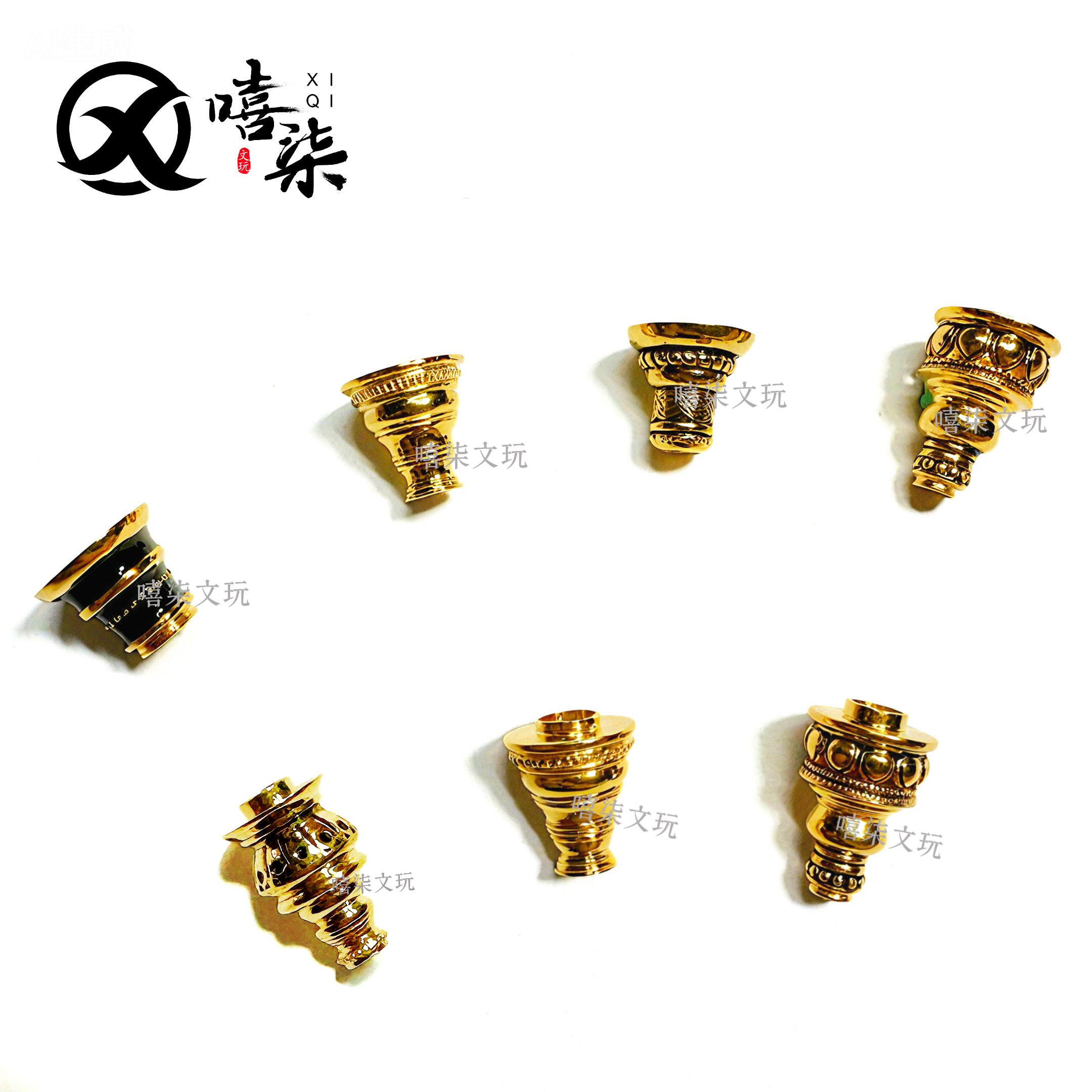 Q45【(质检)18k金精工三通塔】尺寸8左右过1.5线 文玩 多样性发其一