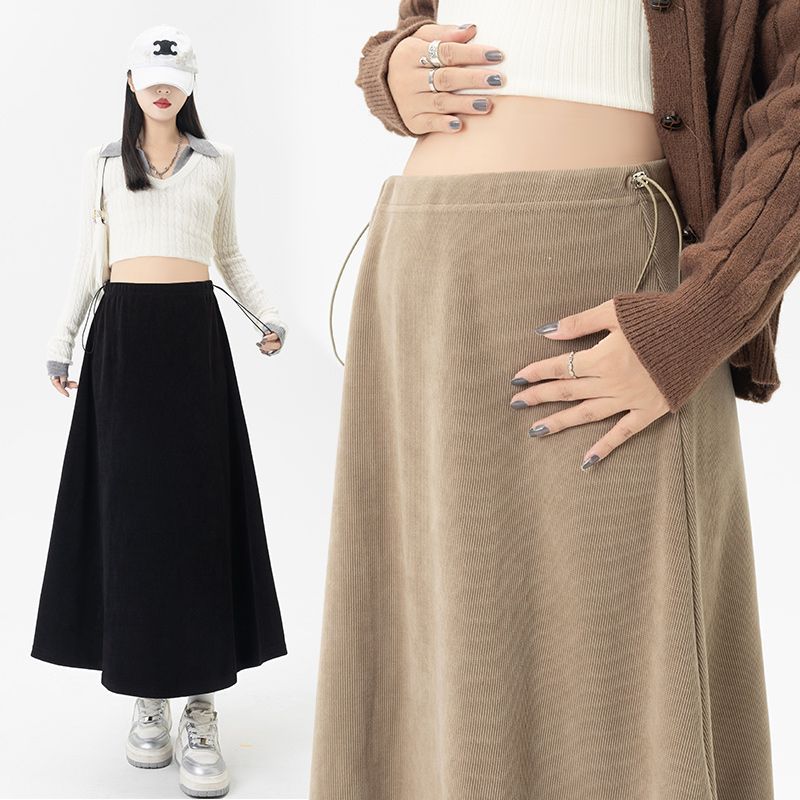 中长款孕妇半身裙秋季无托腹半裙洋气时髦大码200斤孕妇装秋冬装
