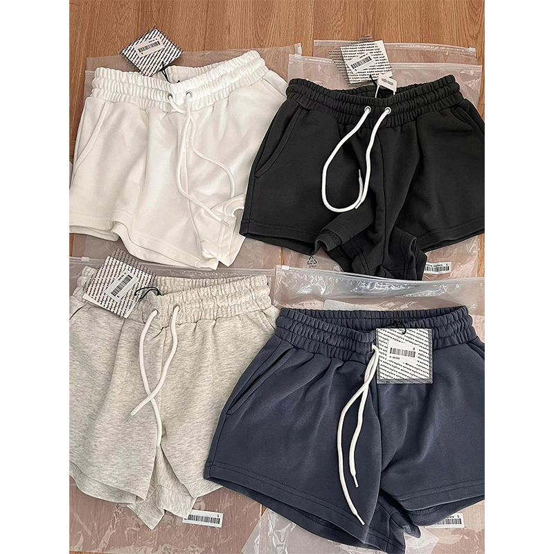美式基础款宽松休闲百搭运动短裤辣妹热裤卫裤松紧腰女夏季跑步