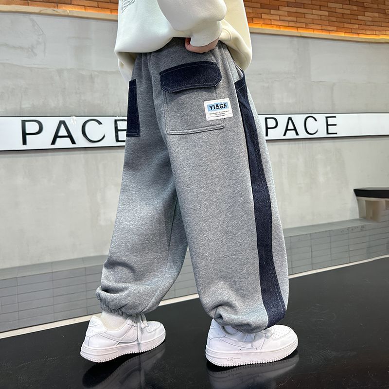 男童秋装裤子2025新款儿童潮酷帅气运动裤中大童休闲卫裤宽松舒适