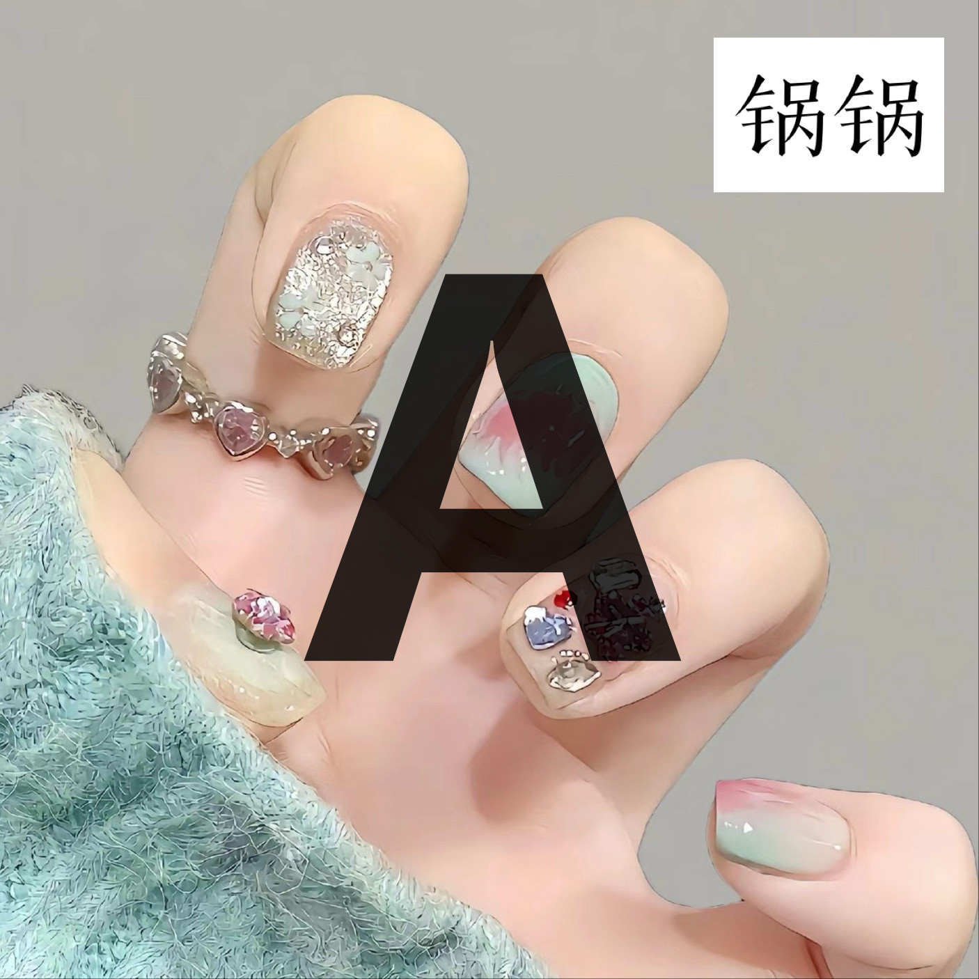 【A1-100】纯手工穿戴甲定制美甲裸色光疗甲短款指甲学生上班族气质