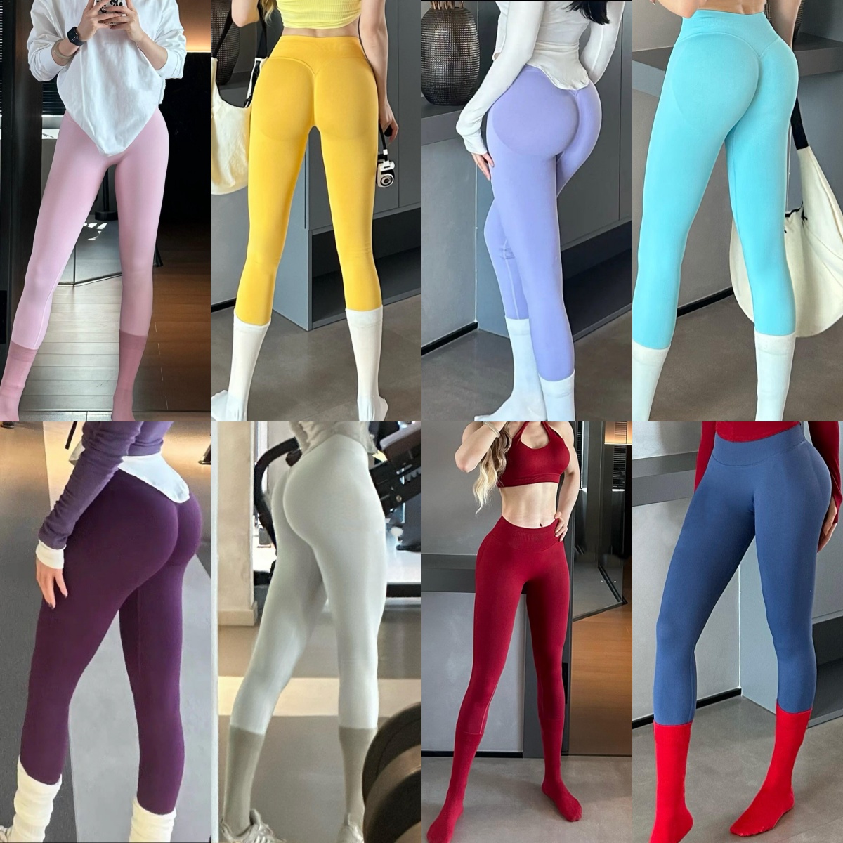 【三段式腰头】dfyne瑜伽裤欧美无缝紧身健身裤女提臀外穿运动长裤