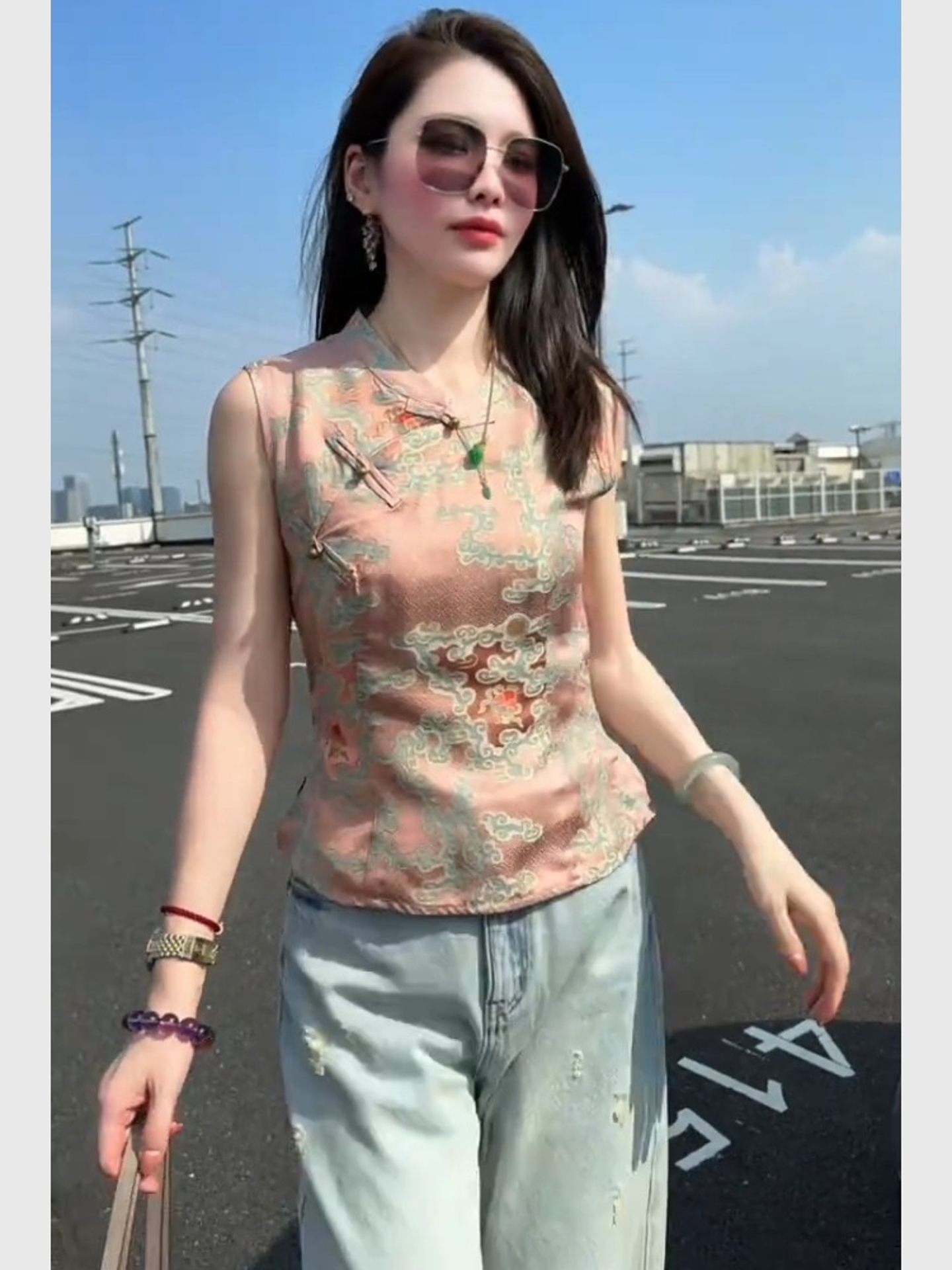 巨好看粉色衬衫新中式国风女装夏高级感轻奢减龄洋气chic别致上衣