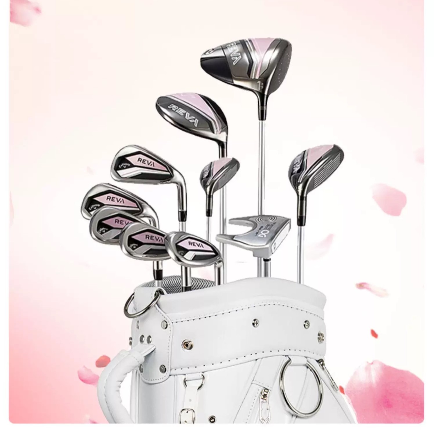 Callaway卡拉威高尔夫女士球杆Reva系列粉色限量版女士球杆套杆