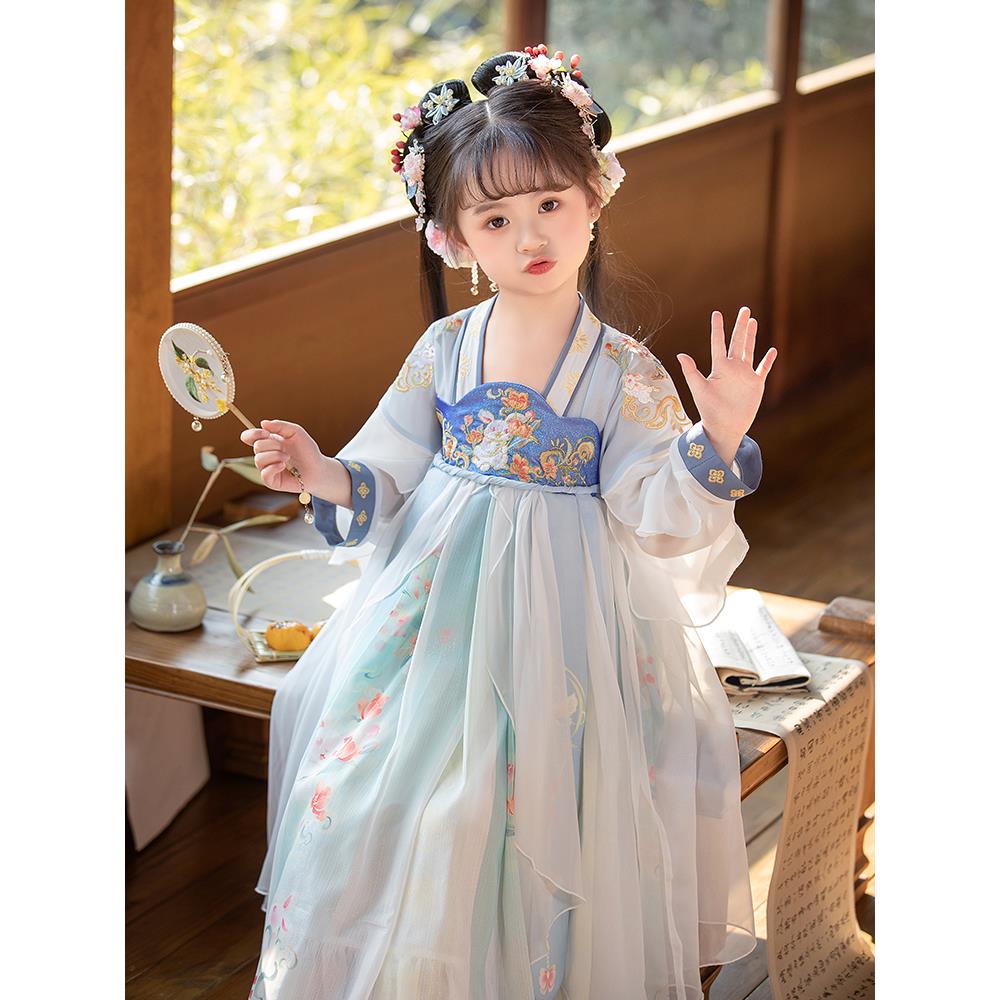FAVMARTHA2025新中式女孩汉代公主裙超级仙女夏季古装唐装儿童古