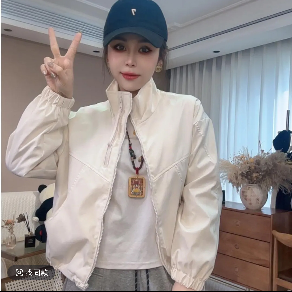 外套女2025秋季新款百搭小个子双拉链夹克上衣