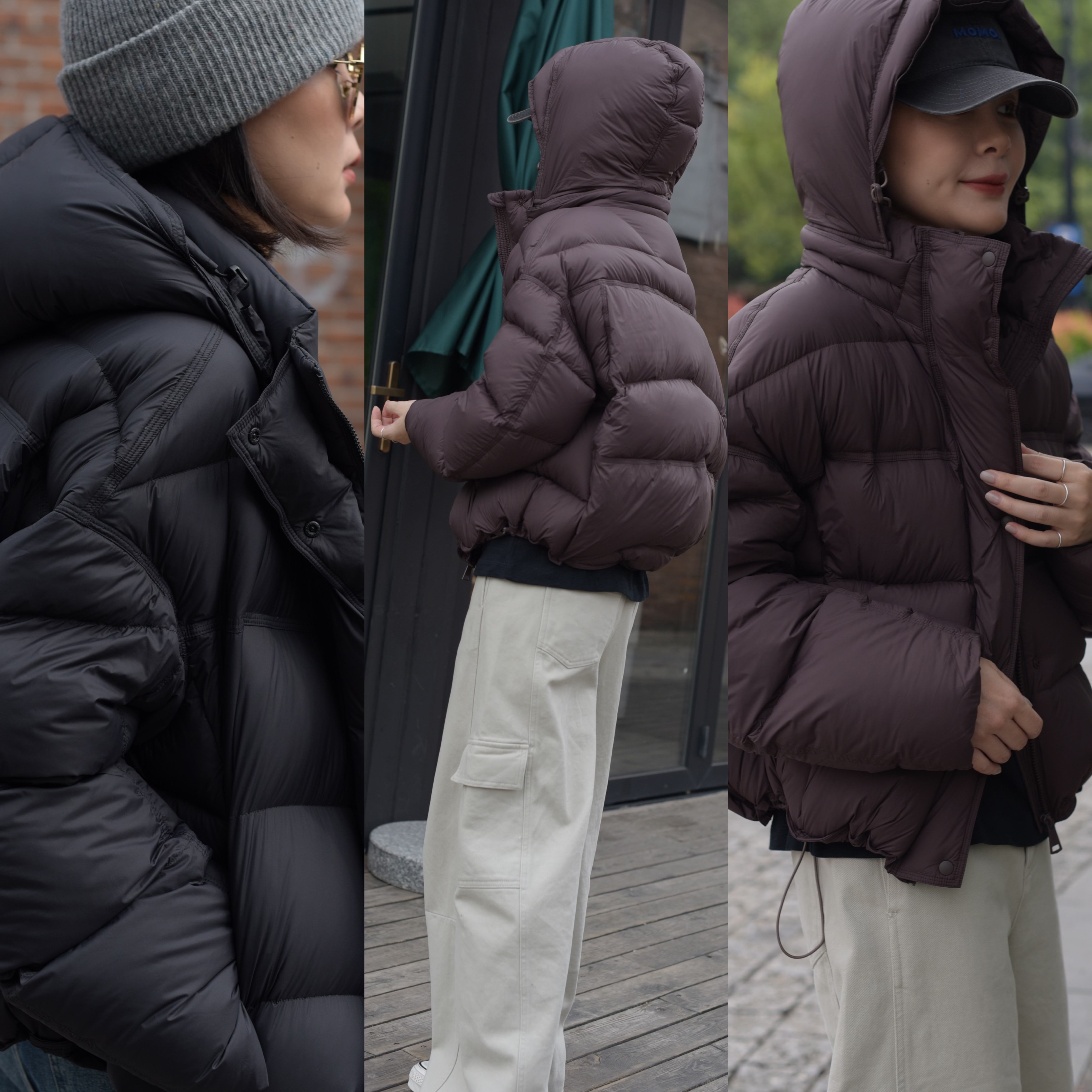 【秀秀新品】经典款连帽短款不臃肿保暖羽绒服外套冬季