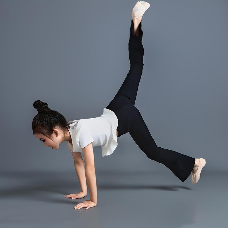 儿童舞蹈练功服微喇叭鲨鱼裤女芭蕾舞瑜伽体操舞蹈服艺考基训服