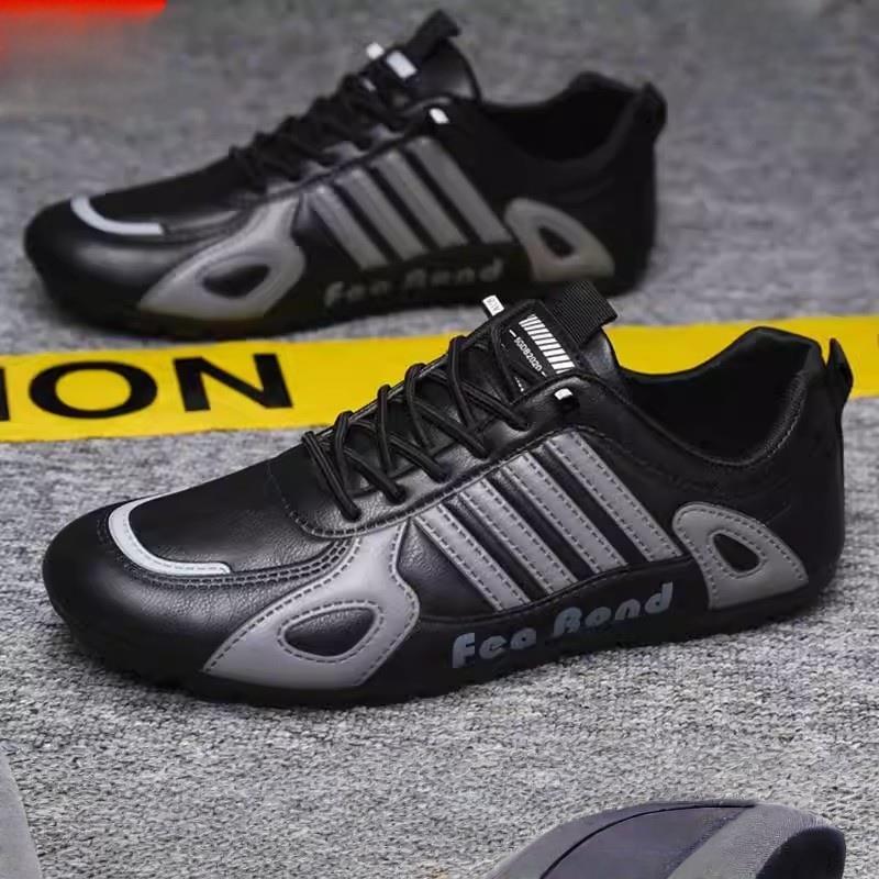 男鞋2025新款夏季休闲皮鞋男士软底厨师防滑鞋平底驾开车豆豆板鞋