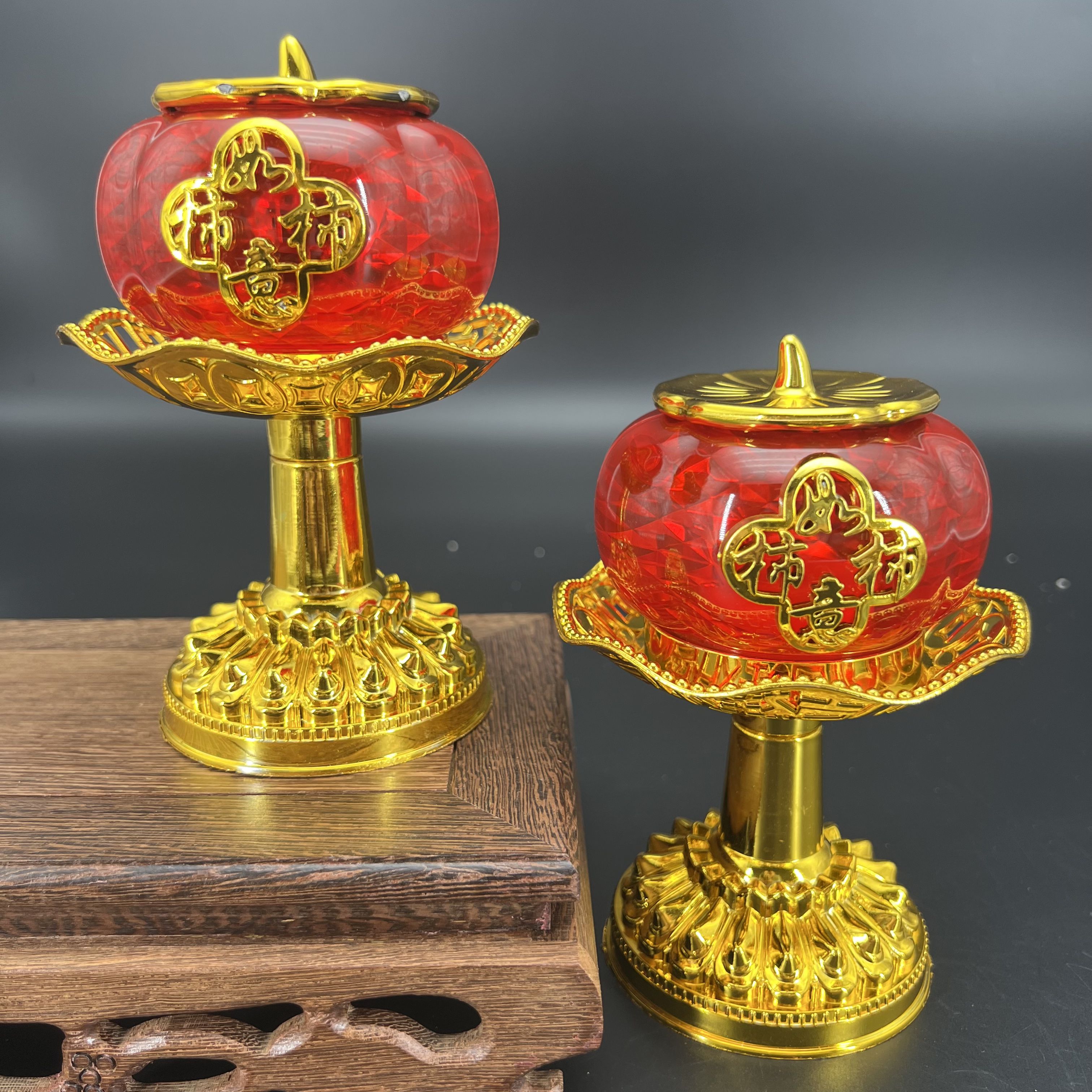 防风潮汕酥油蜡烛拜神家用小灯笼灯春节元宵结婚供佛烛台中秋对烛