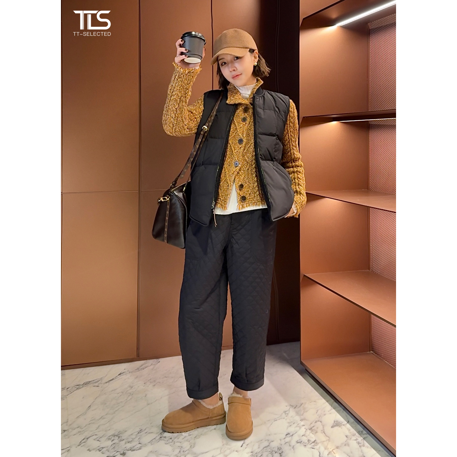 TT【流苏毛衣】重磅澳洲羊毛绞花高克重菱形复古翻领针织毛衣MY5241