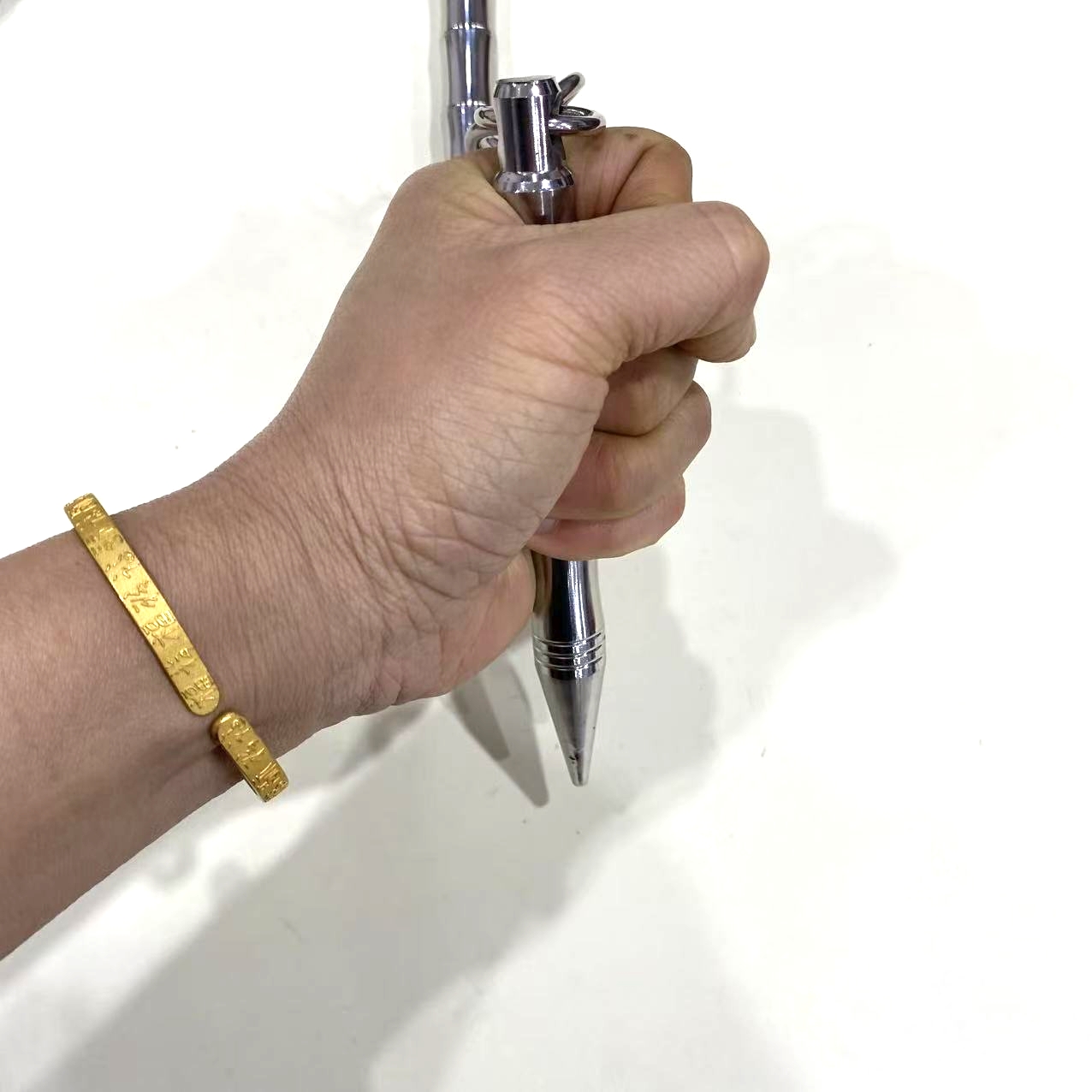 不锈钢实心小双节棍，袖鞭，专业防身，破窗