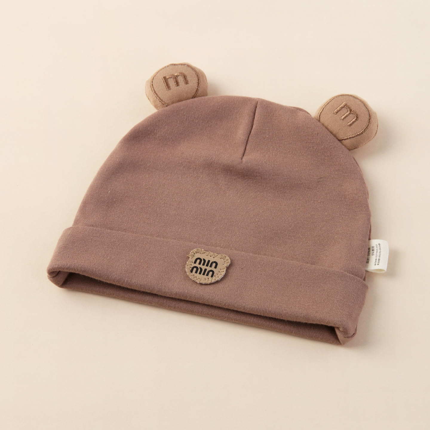 婴儿帽子0到3个月宝宝胎帽秋冬季小月龄新生儿初生儿保暖洋气可爱