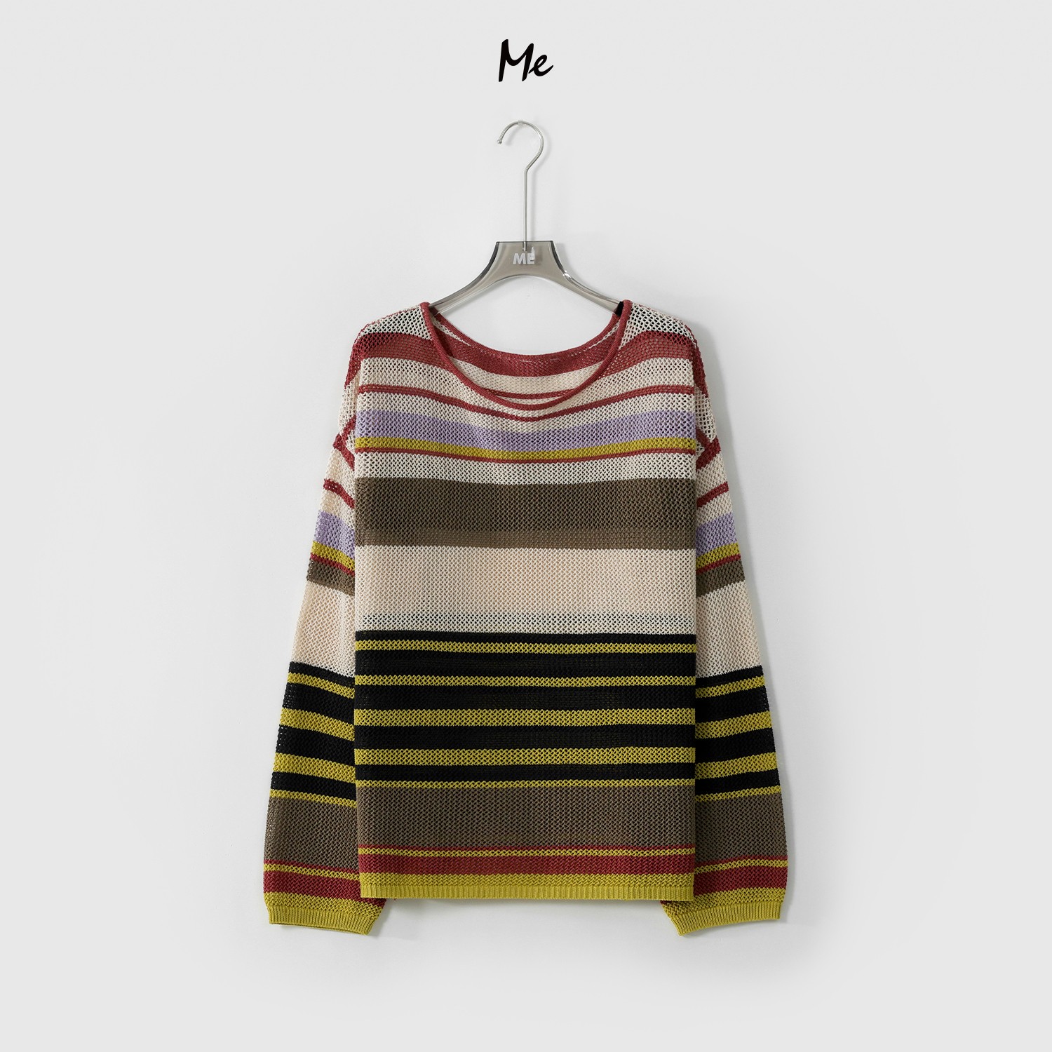 ME【椰林罩衫】莱赛尔亚麻混纺松弛遮肉显瘦时尚休闲针织衫MESS2018