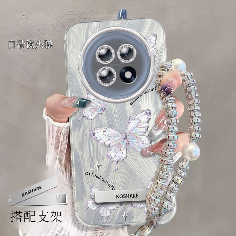 全包摄像头OPPOA6Max手机壳蝴蝶PLL110软壳A6max羽纱5G新款小清新