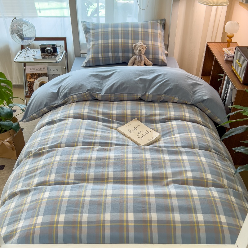 学生宿舍床上三件套专用被套上下铺单人被子褥子六件套非全棉纯棉