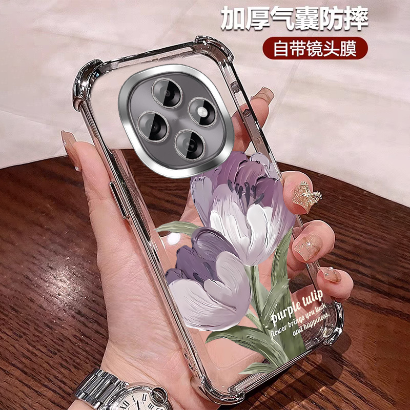 郁金香适用oppoa6pro手机壳四角防摔a6gt全包带镜头膜A6i高颜值女