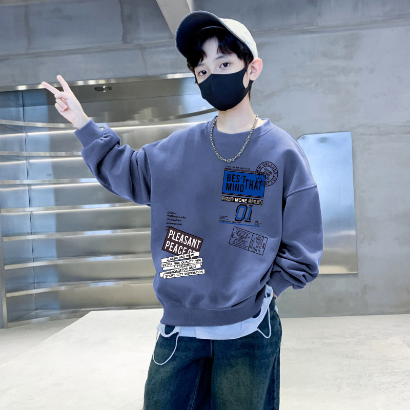 男童卫衣大童春秋款痞帅炸街秋季儿童洋气2025新款帅气休闲男孩