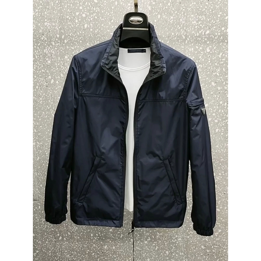 春秋新款立领双面穿夹克男2025休闲上衣韩版简约净版时尚男士外套