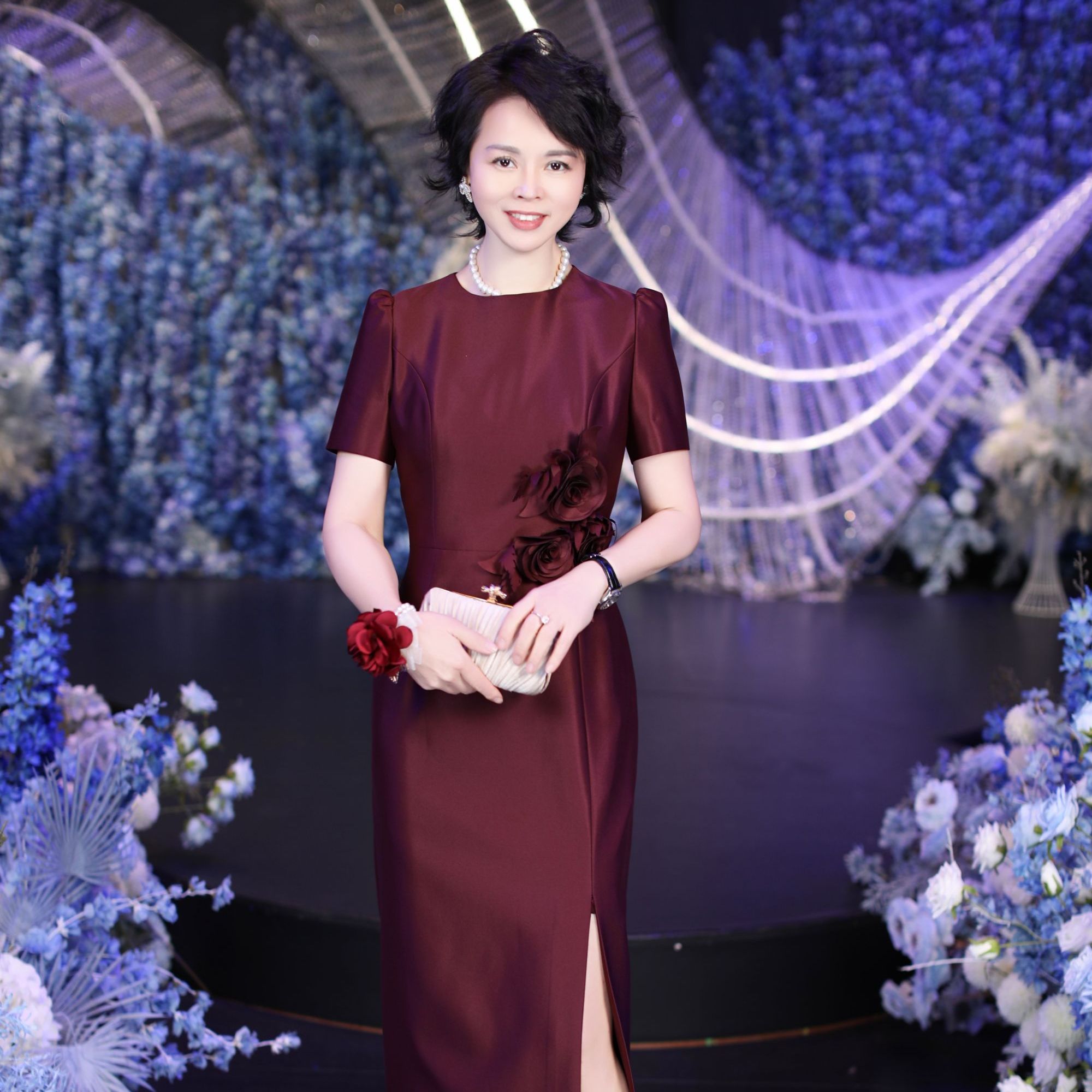 BOFEINA/帛妃娜高定旗袍宴会酒而喜婆婆高贵奢华婚庆礼服