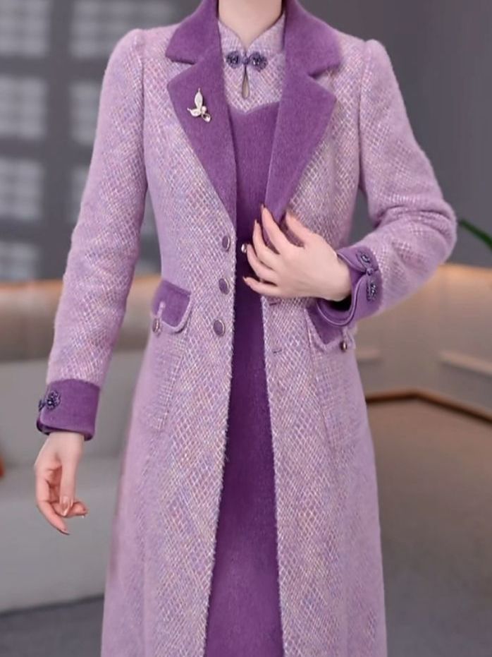 套装裙子冬季新款加厚保暖气质洋气修身收腰减龄