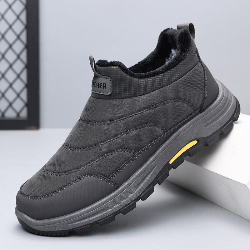 冬季男士棉鞋男靴中老年靴子加绒加厚防滑防水保暖老人鞋爸爸鞋子