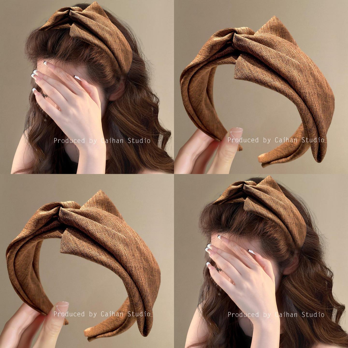 栗木之秋~复古美拉德针织发箍女高颅顶气质百搭宽边头箍旅行发卡