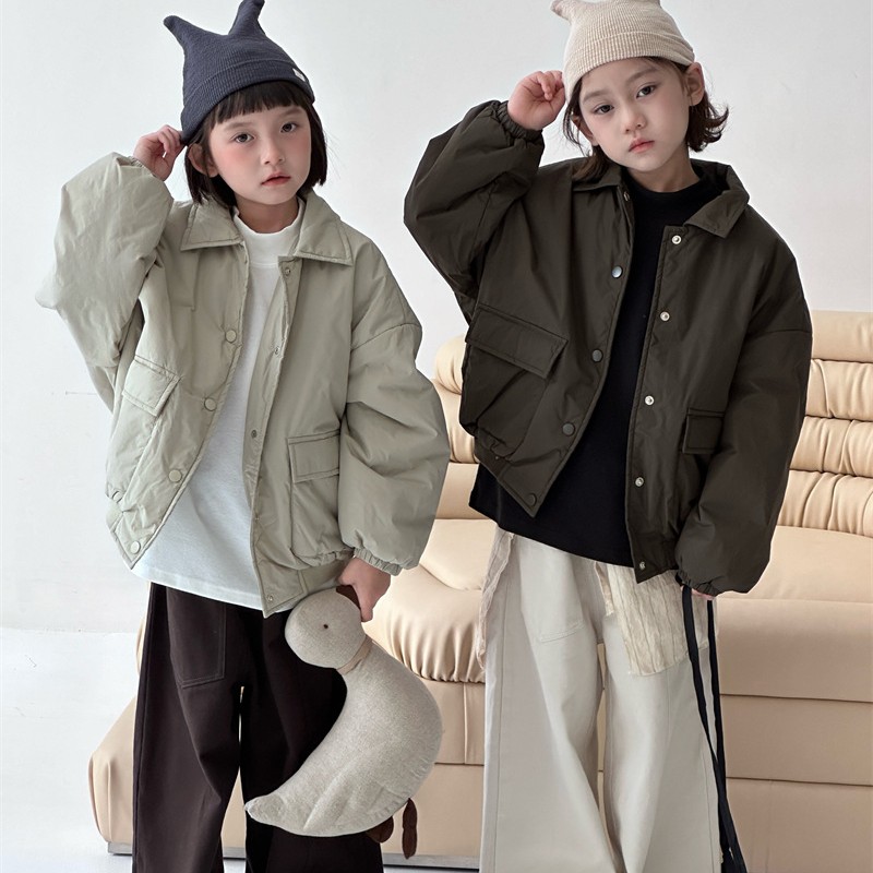 2025秋冬季新款休闲宽松女童加棉外套儿童外套