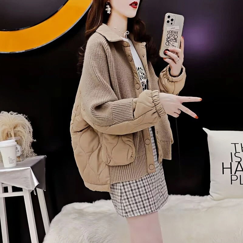 小香风外套女2026秋冬新款爆款设计感小众慵懒风短款拼接长袖上衣