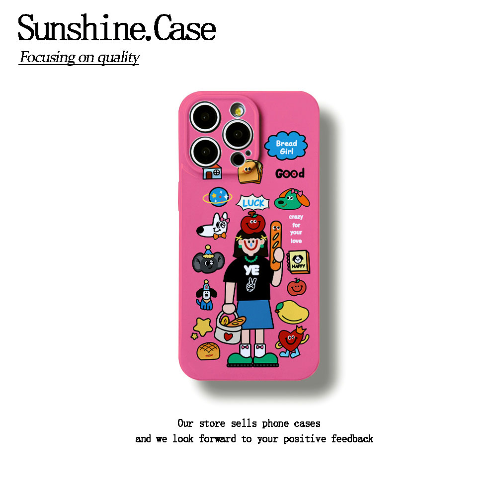 酷女孩菲林软壳适用苹果oppo华为vivo小米荣耀创意手机壳防摔