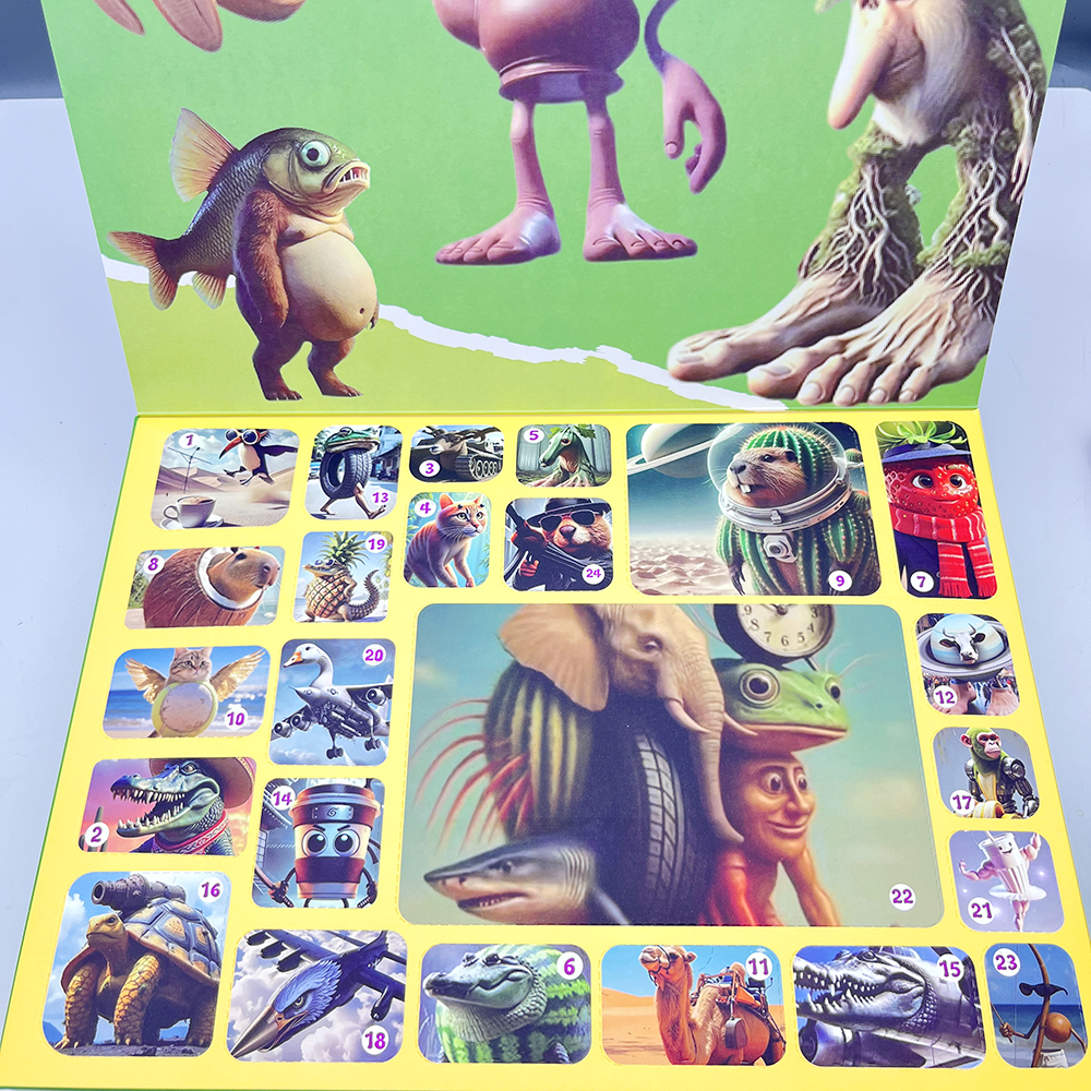 跨境新款美国山海经洞洞乐儿童礼物外国脑腐动物木棍人拆拆大礼包