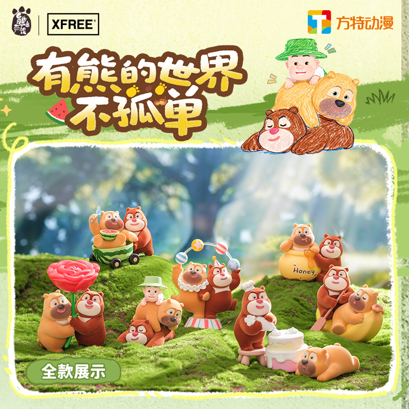 【X11】熊出没 有熊的世界不孤单系列盲盒第二弹 熊大熊二周边