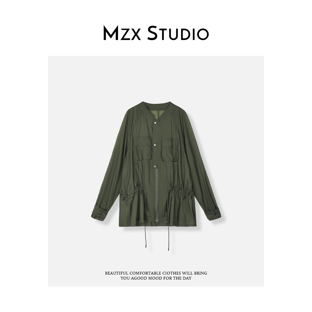 MZX 夏季工装多口袋拉链抽绳长袖外套 WT8575-A