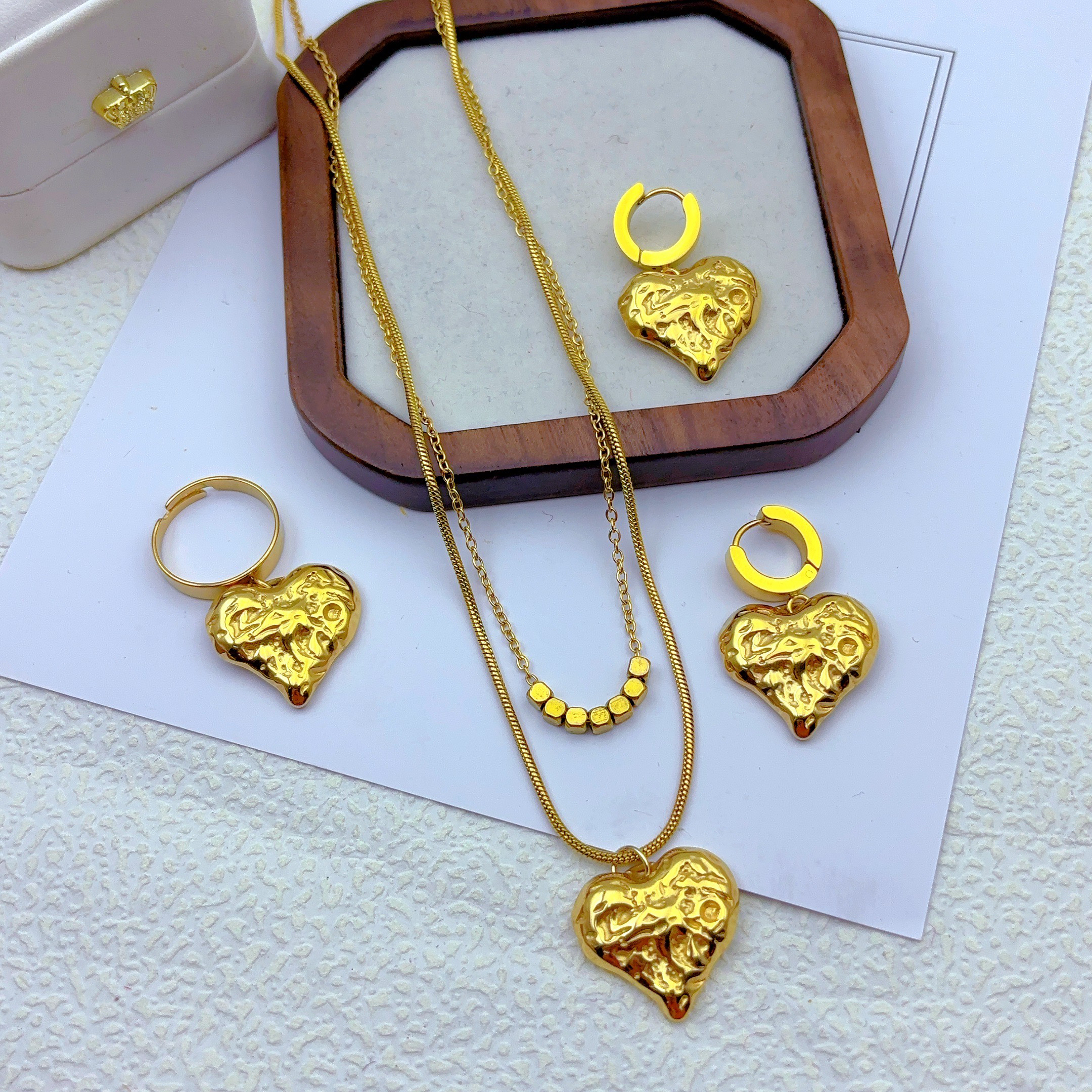 钛钢项链 时尚爆套装510-5-26百搭简约古法爆款饰品欧美轻奢气