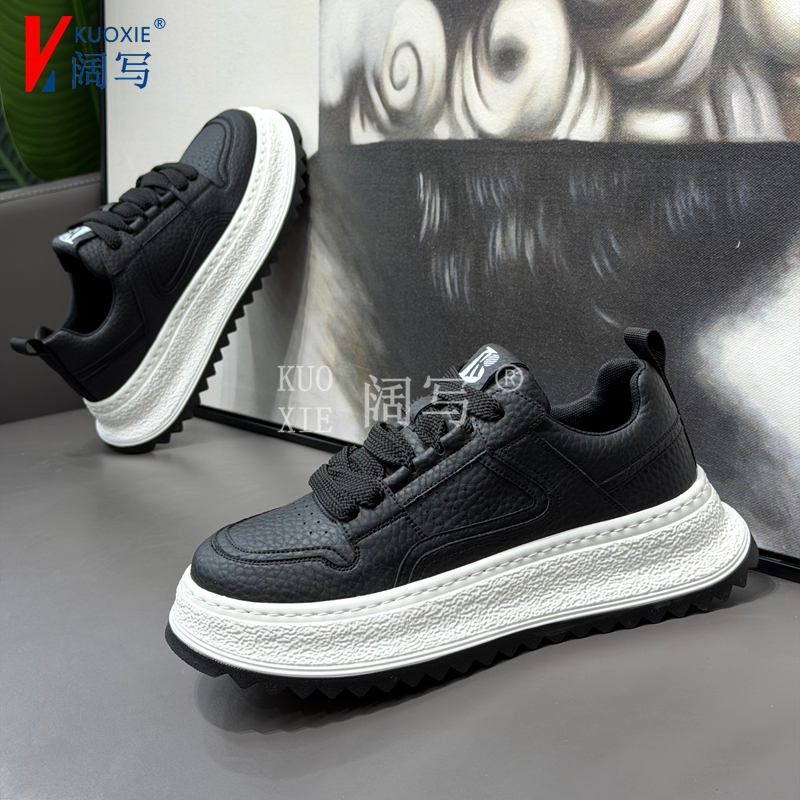 男鞋春季新款厚底增高小白鞋潮流百搭时尚运动休闲鞋男士低帮板鞋