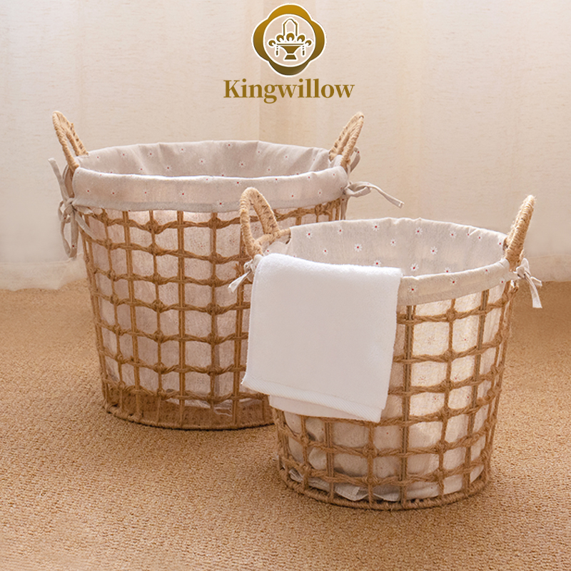 洗衣篓浴室手工大容量篮家用收纳筐装衣服的麻绳篮脏衣收纳筐