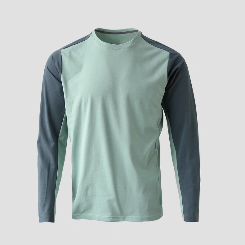 迪某家同款户外机能功能速干科技四面弹4D立体裁剪长袖运动T恤