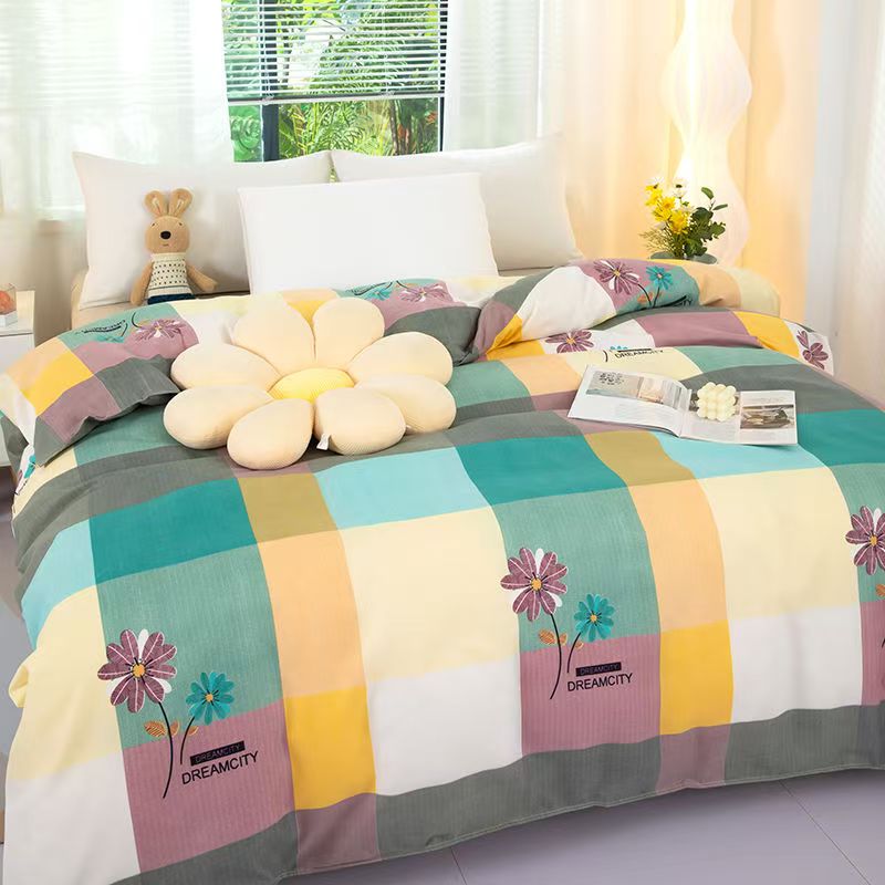学生宿舍单人被罩1.5米斜纹磨毛床上双人亲肤加厚被罩双人单件被