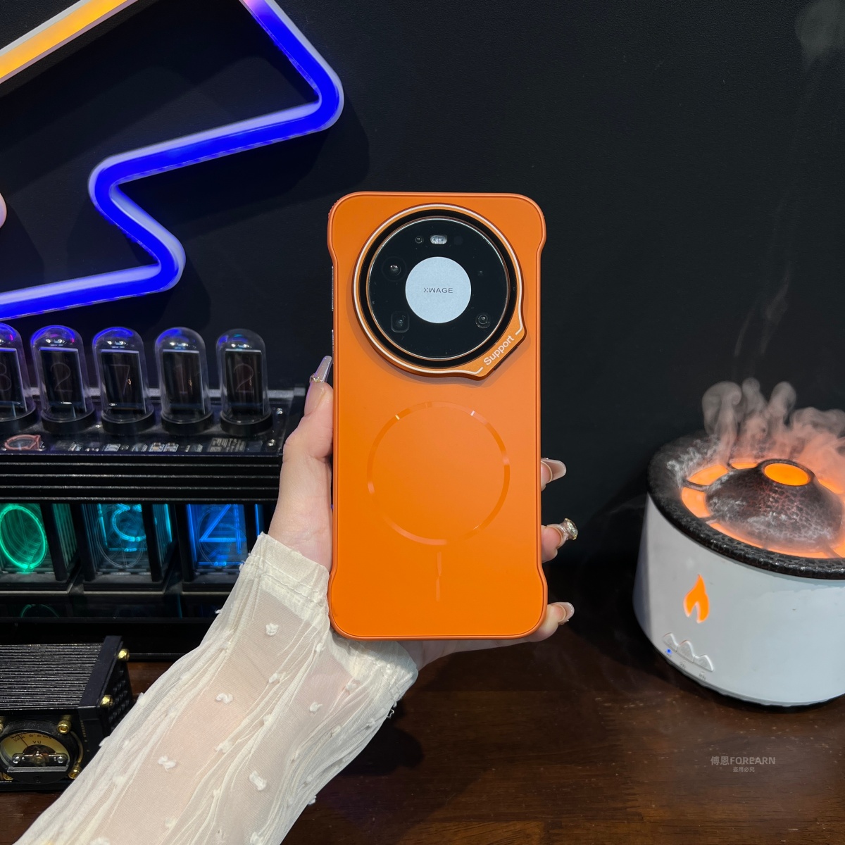 适用于华为mate80promax手机壳mate80pro磁吸支架mate80镜头全包