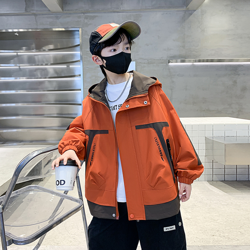 男童春秋款外套2025新款儿童秋装中大童冲锋衣秋季百搭宽松上衣服