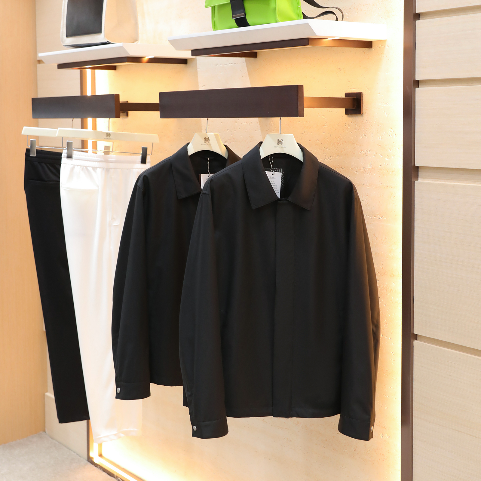 英伦老钱风2025早秋新款商务休闲行政风哈灵顿黑色夹克外套男1318