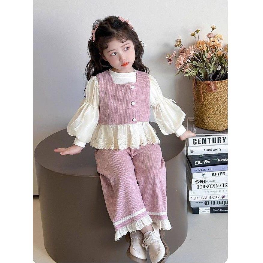 女童装秋装小香风套装2025新款洋气时髦儿童女宝宝小童秋季三件套