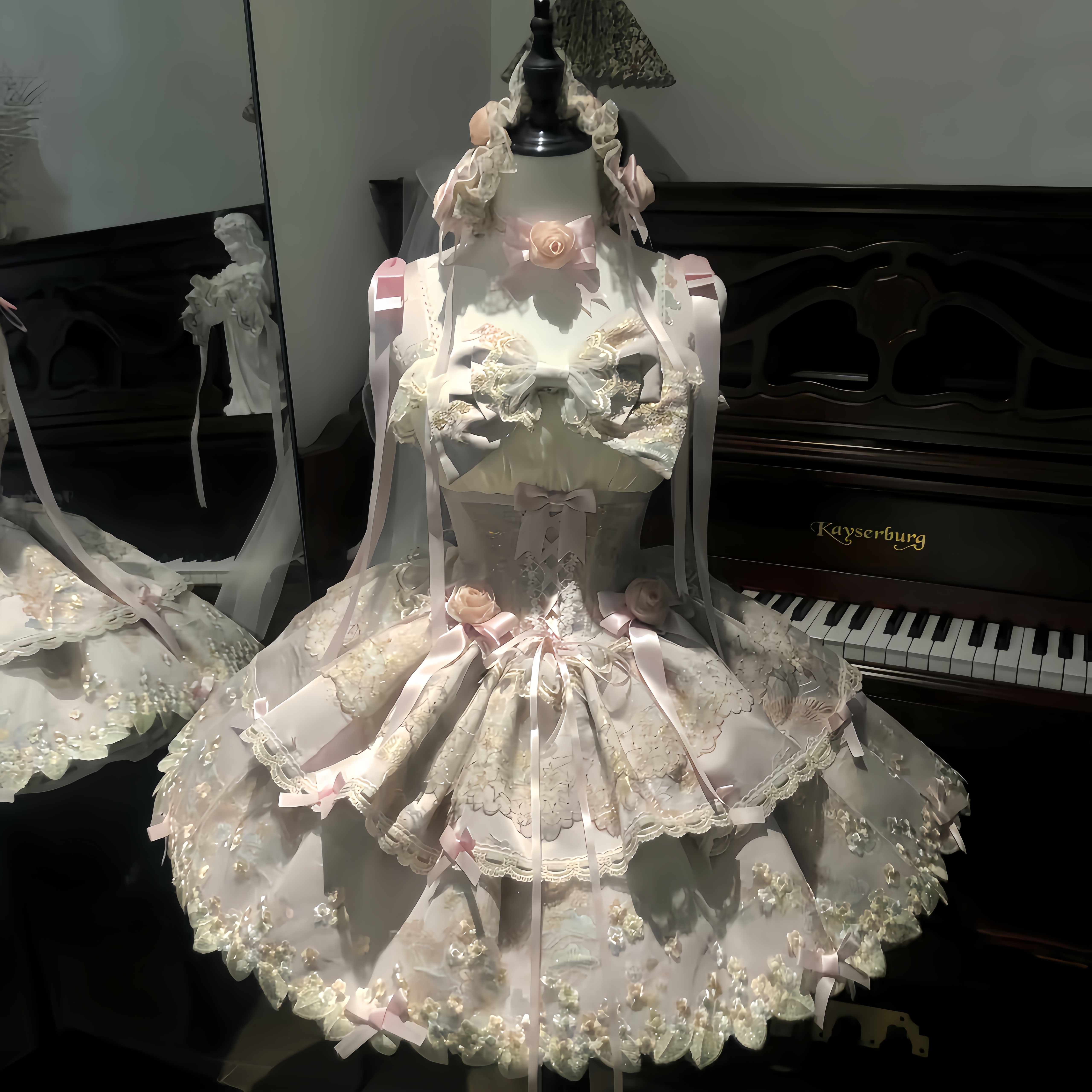 梨花诗-圣诞礼生日Lolita芭蕾风洛丽塔连衣裙吊带蛋糕公主裙礼服