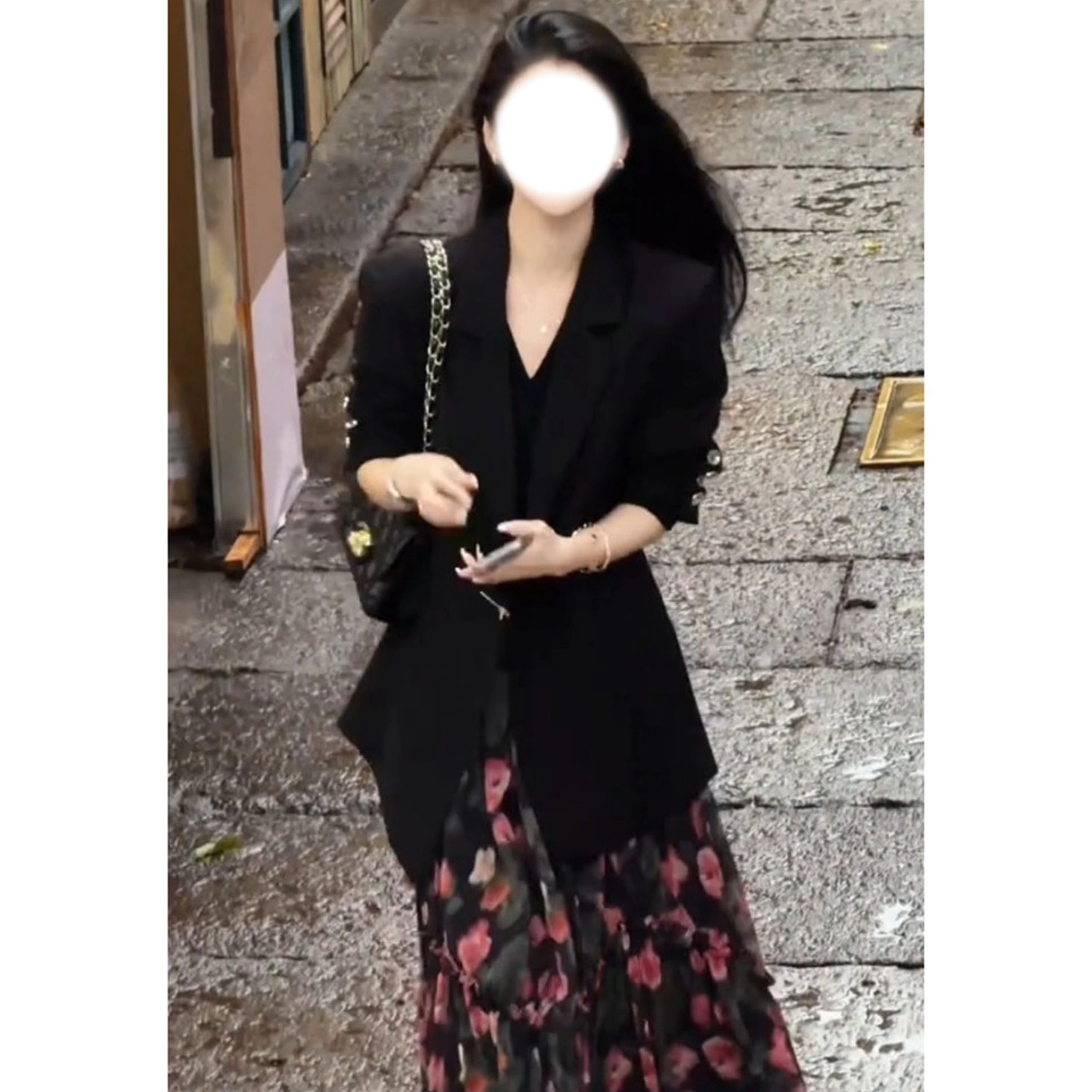 巨好看大方得体气质黑色西装2025秋季新款时尚气质遮肉西服外套潮