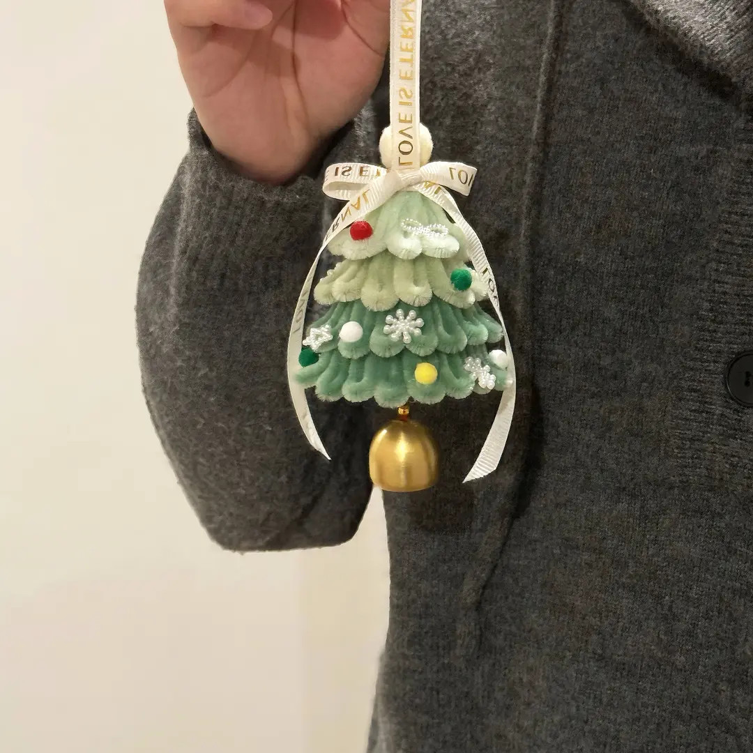 W扭扭棒圣诞树挂件手工diy雪花苹果圣诞树材料包居家日用创意礼品